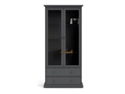 Venedig Vitrine 2 Portes Vitrées Et 2 Tiroirs, Gris Mat. -Deco.fr Soldes Boutique buffet 22086981