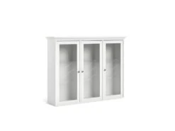 Venedig Vitrine Murale, 3 Portes Vitrées, Blanc. -Deco.fr Soldes Boutique buffet 22087083