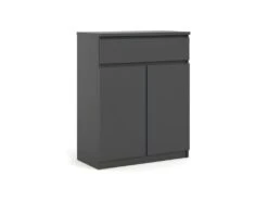 Nada Buffet 2 Portes Et 1 Tiroir, Noir Mat. -Deco.fr Soldes Boutique buffet 22087105