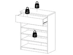 Nada Buffet 2 Portes Et 1 Tiroir, Noir Mat. -Deco.fr Soldes Boutique buffet 22087111