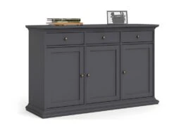 Venedig Buffet 3 Portes Et 3 Tiroirs, Gris Mat. -Deco.fr Soldes Boutique buffet 22087183
