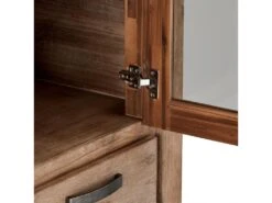 Alana Vitrine Avec 4 Portes Et 2 Tiroirs, En Bois D'acacia Teinté Brun. -Deco.fr Soldes Boutique buffet 22149723