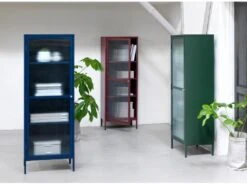 Bronco Armoire Vitrine 1 Porte Vitrée, Bleu. -Deco.fr Soldes Boutique buffet 22150095