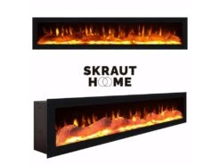 Buffet Salon Et Cuisine, 150x87x35cm, 3 Portes, Cheminée électrique, Design Industriel, Ciment -Deco.fr Soldes Boutique buffet 22217827