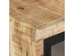 Buffet Marron Et Noir 160x30x76 Cm Bois Massif De Manguier -Deco.fr Soldes Boutique buffet 22561545