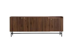 Buffet- Bois Et Métal - 4 Portes 3 Tiroirs - LODGE - L 195 X P 39,5 X H 75 Cm
