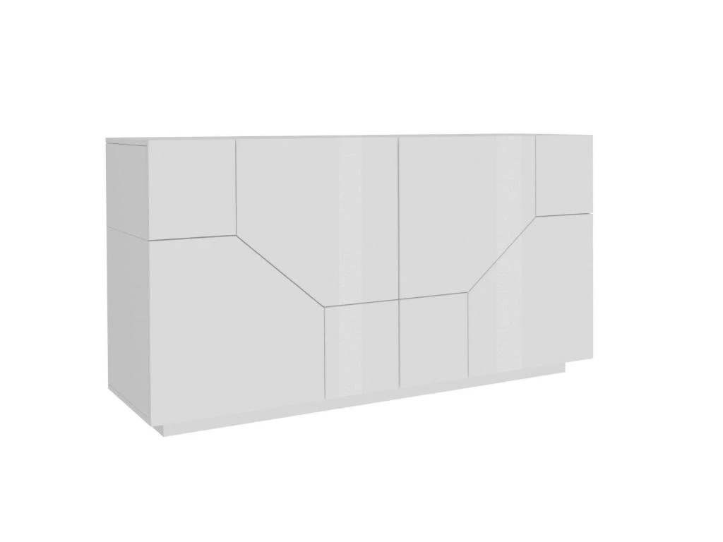 Placard Dmeron, Buffet De Cuisine à 4 Portes, Buffet De Salon, 100% Made In Italy, Cm 200x43h86, Blanc Brillant 1 Placard Dmeron, Buffet De Cuisine à 4 Portes, Buffet De Salon, 100% Made In Italy, Cm 200x43h86, Blanc Brillant