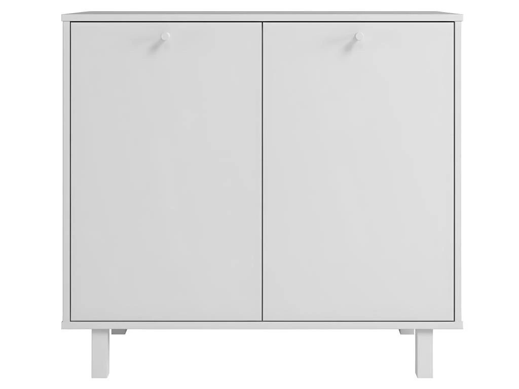 Buffet Armoirette 2 Portes 4 Niches Blanc L 90 Cm 5 Buffet Armoirette 2 Portes 4 Niches Blanc L 90 Cm – Image 5