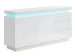 Buffet EMERSON II - LEDs - 2 Portes & 3 Tiroirs - MDF Laqué Blanc -Deco.fr Soldes Boutique buffet 379913