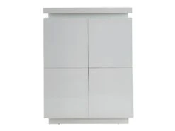 Buffet Haut EMERSON II - 4 Portes - MDF Laqué Blanc - LEDs -Deco.fr Soldes Boutique buffet 380311