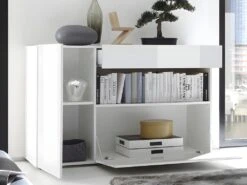 Buffet ALTAIR - 2 Portes & 1 Tiroir - Coloris : Blanc Laqué 11 Buffet ALTAIR - 2 Portes & 1 Tiroir - Coloris : Blanc Laqué -Deco.fr Soldes Boutique buffet 381823