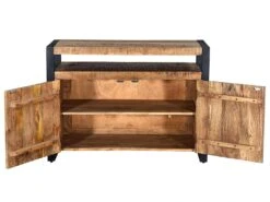 Buffet HARLEM - 2 Portes - Bois De Manguier & Métal -Deco.fr Soldes Boutique buffet 392787
