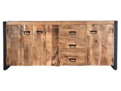 Buffet HARLEM - 3 Portes Et 3 Tiroirs - Bois De Manguier & Métal 10 Buffet HARLEM - 3 Portes Et 3 Tiroirs - Bois De Manguier & Métal -Deco.fr Soldes Boutique buffet 392807