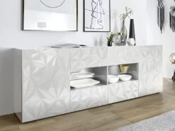 Buffet ERIS - 2 Portes & 4 Tiroirs - Blanc Laqué 8 Buffet ERIS - 2 Portes & 4 Tiroirs - Blanc Laqué -Deco.fr Soldes Boutique buffet 395765