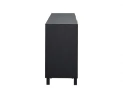 Buffet - 4 Portes - MDF Et Métal - Coloris : Naturel Clair Et Noir - LOBNA -Deco.fr Soldes Boutique buffet 4004835