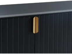 Buffet - 3 Portes - MDF Et Métal - Coloris : Noir Et Doré - LIKANA -Deco.fr Soldes Boutique buffet 4157629