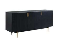 Buffet - 3 Portes - MDF Et Métal - Coloris : Noir Et Doré - LIKANA -Deco.fr Soldes Boutique buffet 4157631