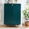 Buffet Haut - 2 Portes - MDF Et Métal - Coloris : Vert Et Doré - LIKANA 12 Buffet Haut - 2 Portes - MDF Et Métal - Coloris : Vert Et Doré - LIKANA -Deco.fr Soldes Boutique buffet 4372025