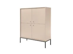 Buffet Haut - 4 Portes - Beige - BOGDAN 10 Buffet Haut - 4 Portes - Beige - BOGDAN -Deco.fr Soldes Boutique buffet 4444911