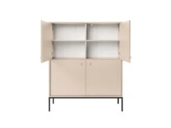 Buffet Haut - 4 Portes - Beige - BOGDAN 12 Buffet Haut - 4 Portes - Beige - BOGDAN -Deco.fr Soldes Boutique buffet 4444913