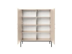 Buffet Haut - 4 Portes - Beige - BOGDAN 11 Buffet Haut - 4 Portes - Beige - BOGDAN -Deco.fr Soldes Boutique buffet 4444915