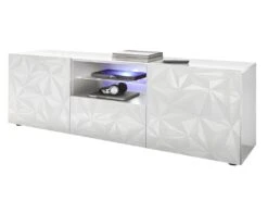 Ensemble Buffet Et Meuble TV - Blanc Laqué - Séjour Lumineux ERIS 9 Ensemble Buffet Et Meuble TV - Blanc Laqué - Séjour Lumineux ERIS -Deco.fr Soldes Boutique buffet 479527