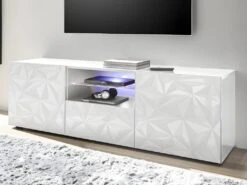 Ensemble Buffet Et Meuble TV - Blanc Laqué - Séjour Lumineux ERIS 7 Ensemble Buffet Et Meuble TV - Blanc Laqué - Séjour Lumineux ERIS -Deco.fr Soldes Boutique buffet 479529
