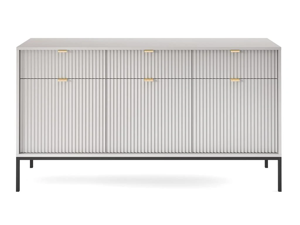 Buffet Avec 3 Portes Et 3 Tiroirs - Gris - LIOUBA De Pascal MORABITO 3 Buffet Avec 3 Portes Et 3 Tiroirs - Gris - LIOUBA De Pascal MORABITO – Image 3