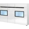 Buffet Partiellement Vitré Avec éclairage LED 160x92. Collection LUCIA. Coloris Blanc Brillant 12 Buffet Partiellement Vitré Avec éclairage LED 160x92. Collection LUCIA. Coloris Blanc Brillant -Deco.fr Soldes Boutique buffet 8932819