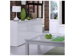 Buffet, Bahut, Enfilade Moyen Modèle FABIO 3 Portes, 3 Tiroirs. Meuble Idéal Pour Votre Salon Ou Salle à Manger -Deco.fr Soldes Boutique buffet 8933347