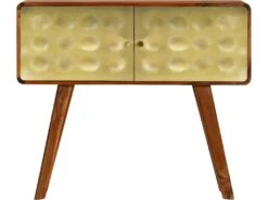 Buffet Bahut Armoire Console Meuble De Rangement Bois De Sesham Solide Imprimé Doré 90 Cm 4402271 -Deco.fr Soldes Boutique buffet 8934205