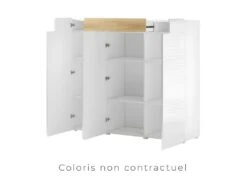 Buffet Grand Modèle Collection OHIO. Coloris Gris Anthracite Et Chêne. Style Design -Deco.fr Soldes Boutique buffet 8934479