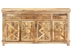 Buffet Bahut Armoire Console Meuble De Rangement Avec 4 Tiroirs 160 Cm Bois Massif De Manguier 4402155 -Deco.fr Soldes Boutique buffet 8934821