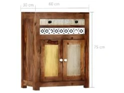 Buffet Bahut Armoire Console Meuble De Rangement Latérale 75 Cm Bois Massif 4402052 9 Buffet Bahut Armoire Console Meuble De Rangement Latérale 75 Cm Bois Massif 4402052 -Deco.fr Soldes Boutique buffet 8934831