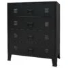 Buffet Bahut Armoire Console Meuble De Rangement à Tiroirs Métal Style Industriel 93 Cm Noir 4402223 -Deco.fr Soldes Boutique buffet 8935041