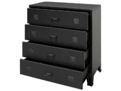 Buffet Bahut Armoire Console Meuble De Rangement à Tiroirs Métal Style Industriel 93 Cm Noir 4402223 -Deco.fr Soldes Boutique buffet 8935045