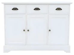 Buffet Bahut Armoire Console Meuble De Rangement Avec 3 Portes Mdf Et Bois De Pin 105 Cm 4402117 -Deco.fr Soldes Boutique buffet 8935495