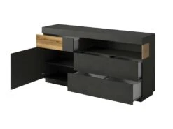 Buffet Collection KILES 170cm, LED Intégré. Coloris Gris Anthracite Et Chêne. Style Design 5 Buffet Collection KILES 170cm, LED Intégré. Coloris Gris Anthracite Et Chêne. Style Design -Deco.fr Soldes Boutique buffet 8941391