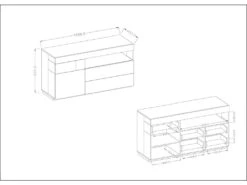 Buffet Collection KILES 170cm, LED Intégré. Coloris Gris Anthracite Et Chêne. Style Design 7 Buffet Collection KILES 170cm, LED Intégré. Coloris Gris Anthracite Et Chêne. Style Design -Deco.fr Soldes Boutique buffet 8941395