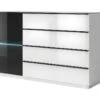 Buffet, Bahut, Enfilade TONGA 4 Tiroirs, Une Porte. Look Ultra Design. Finition Brillante. LEDS Incluses 4 Buffet, Bahut, Enfilade TONGA 4 Tiroirs, Une Porte. Look Ultra Design. Finition Brillante. LEDS Incluses -Deco.fr Soldes Boutique buffet 8941463