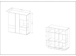Buffet Haut KILES Trois Portes Avec LED. Coloris Gris Anthracite Et Chêne. Style Design 9 Buffet Haut KILES Trois Portes Avec LED. Coloris Gris Anthracite Et Chêne. Style Design -Deco.fr Soldes Boutique buffet 8942721