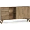 Buffet En Bois 3 Tiroirs 2 Portes 2 Niches Classic - Naturel -Deco.fr Soldes Boutique buffet 9231973