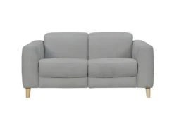 Canapé Relaxation 2 Places En Tissu Gris Et Pieds Bois - POLO -Deco.fr Soldes Boutique canape 10346683