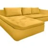Canapé Convertible Angle Gauche En Tissu Côtelé Jaune - WINNIE 8 Canapé Convertible Angle Gauche En Tissu Côtelé Jaune - WINNIE -Deco.fr Soldes Boutique canape 10685857