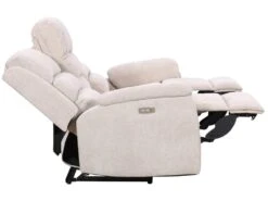 Canapé 2 Places Relax électrique En Tissu Beige Avec Tablette NEVERS -Deco.fr Soldes Boutique canape 10723861