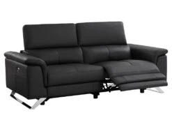 Canapé 3 Places Relax électrique En Cuir De Vachette Noir BREYT II 15 Canapé 3 Places Relax électrique En Cuir De Vachette Noir BREYT II -Deco.fr Soldes Boutique canape 10905305