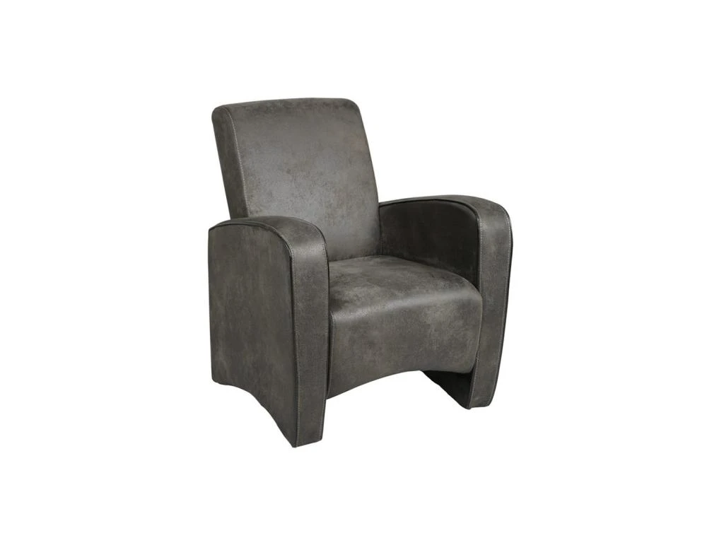 Fauteuil Club Gris - KING 1 Fauteuil Club Gris - KING