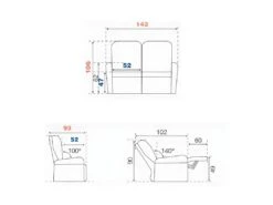 Canapé 2 Places Tissu Gris - AUSTRALIO -Deco.fr Soldes Boutique canape 11121795