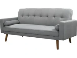 Canapé Clic-clac "Banny" - 188 X 80 X 108 Cm - 3 Places - Gris