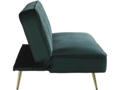 Canapé Clic Clac Velours "James" - 180 X 83 X 75 Cm - 3 Places - Vert Foncé. -Deco.fr Soldes Boutique canape 11176319